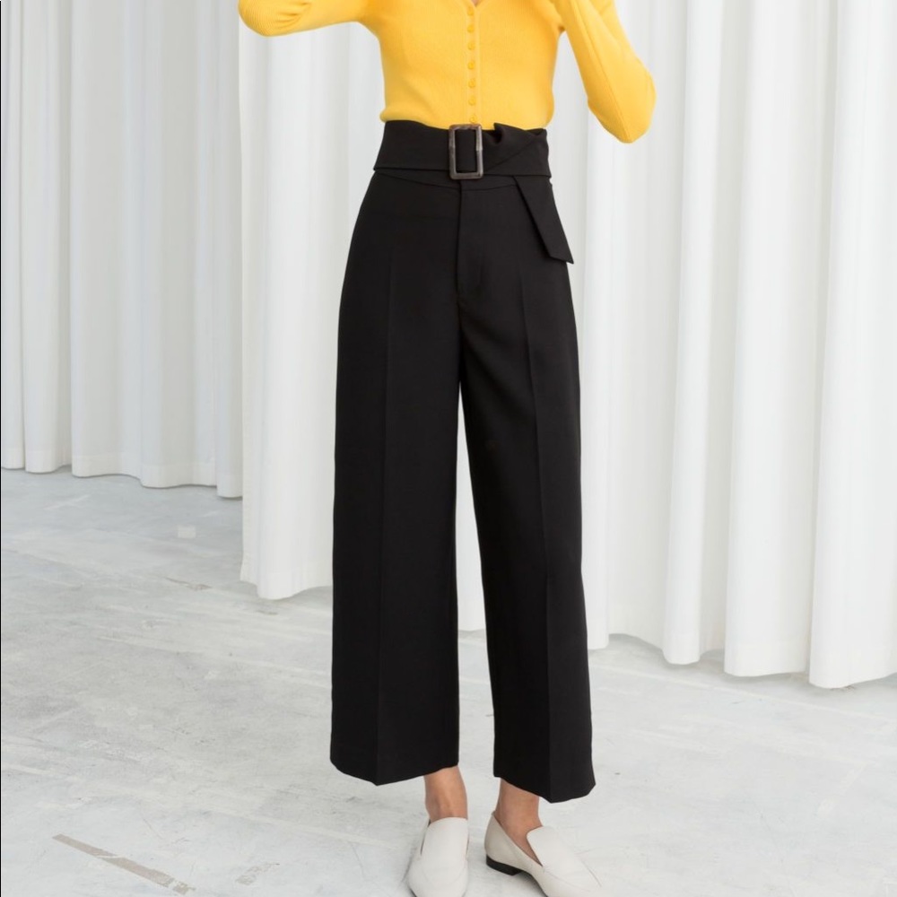 & Other Stories black belted trouser size 2